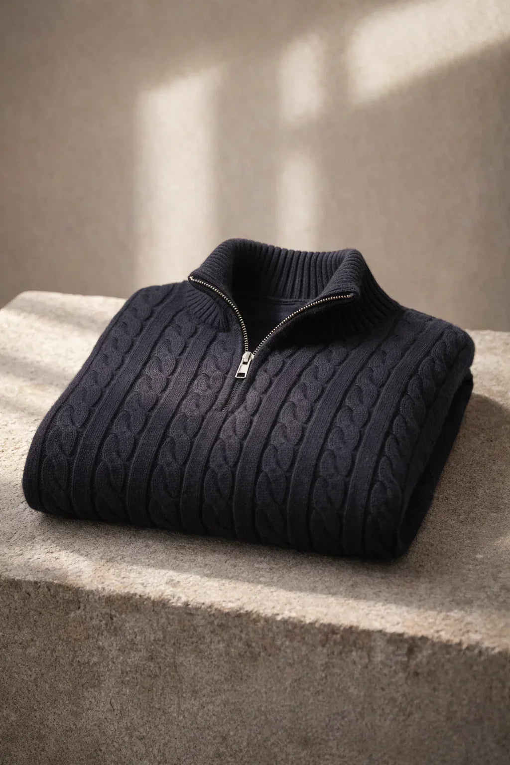 Tilano Cable Knit Navy