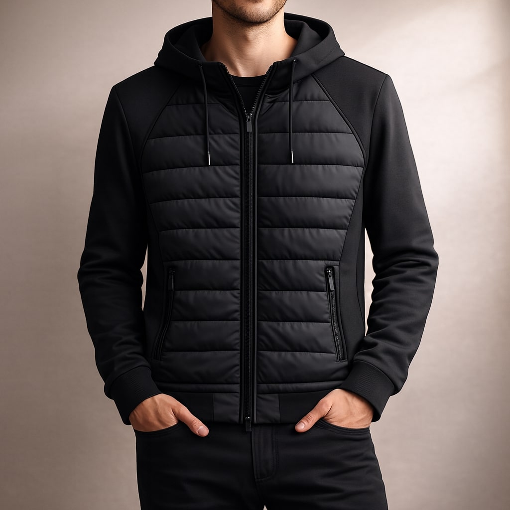 Matteo Quilted Zip Hoodie