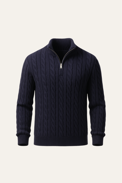 Tilano Cable Knit Navy