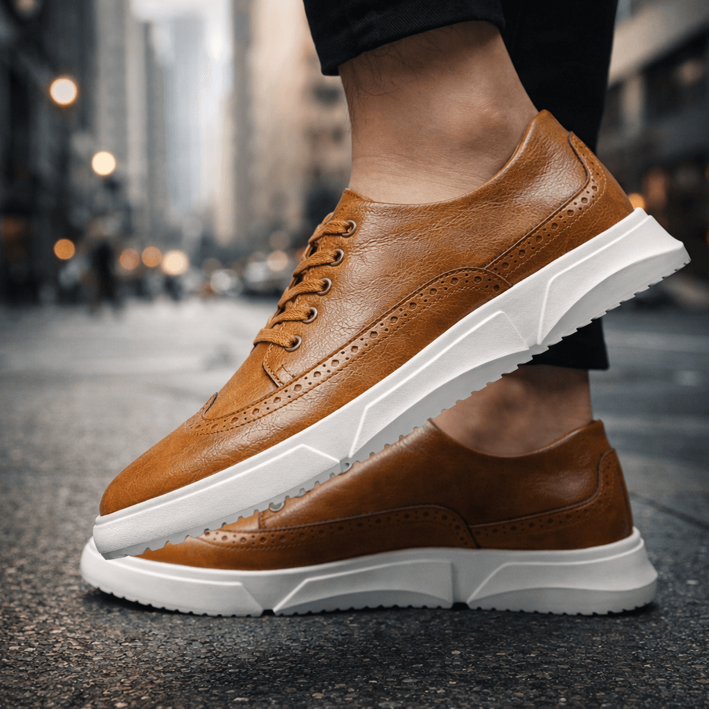 Calver Leather Brogue Trainers
