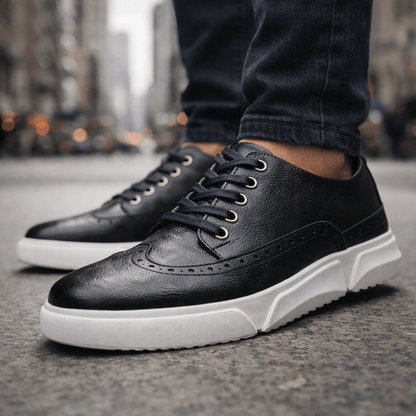 Calver Leather Brogue Trainers