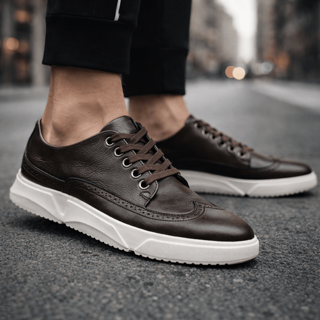 Calver Leather Brogue Trainers