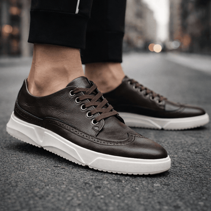 Calver Leather Brogue Trainers