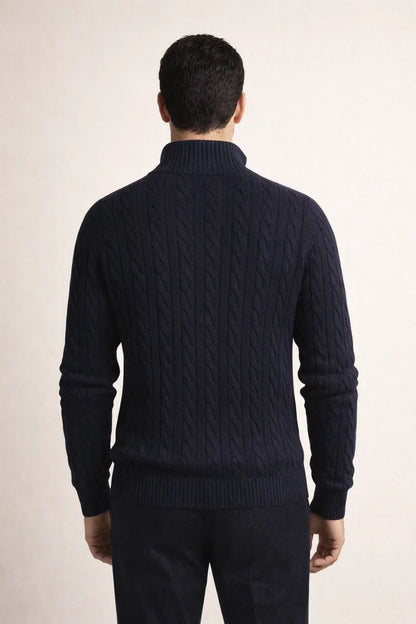 Tilano Cable Knit Navy